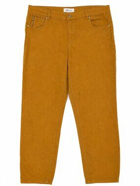 Reitmans Women’s Size 13 Mustard Yellow Straight Leg Pants 5 Pocket Stretch